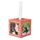 Oegly Sweater Custom Photo Cube Kerstversiering Decoratie (Voorkant hoekig)