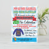 Oegly sweater Hanukkah Party Invitations Kaart (Staand voorkant)
