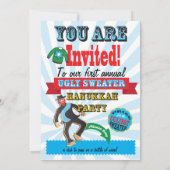 Oegly sweater Hanukkah Party Invitations Kaart (Achterkant)