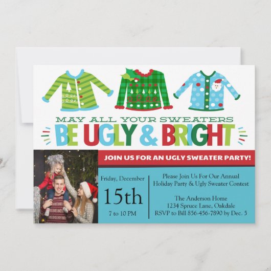 Oegly Sweater kerstfeest Kaart (Voorkant)