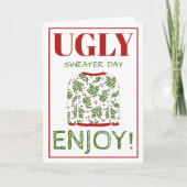 Oegly Sweater Kerstgroet Kaart (Voorkant)