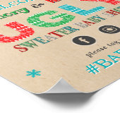 Oegly Sweater Kerstmis Baby shower Welkom Poster (Hoek)