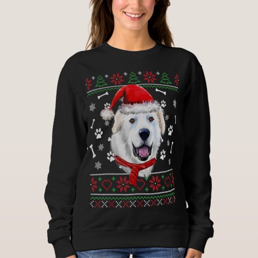 Oegly Sweater Kerstmis Grote Pyreneeën Santa Hat P