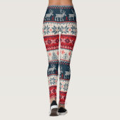 Oegly Sweater Kerstmis Knitting Pattern Reindeer Leggings (Achterkant)