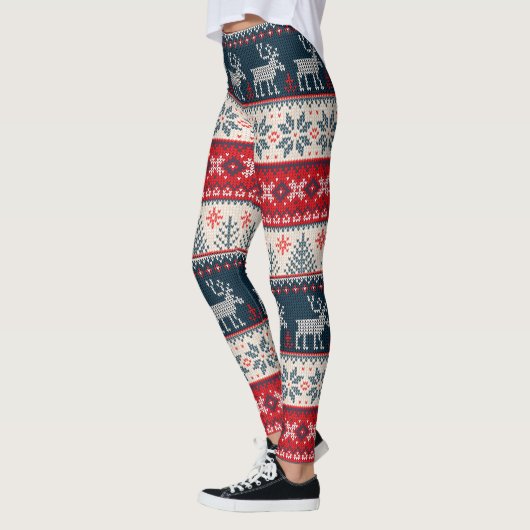 Oegly Sweater Kerstmis Knitting Pattern Reindeer Leggings (Links)