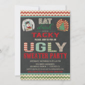 Oegly Sweater kerstparty Eat Drink Tacky Kaart (Voorkant)