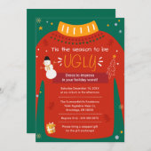 Oegly Sweater Kerstparty Modern Kaart (Voorkant / Achterkant)