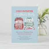 Oegly Sweater Kerstparty Uitnodiging (Staand voorkant)