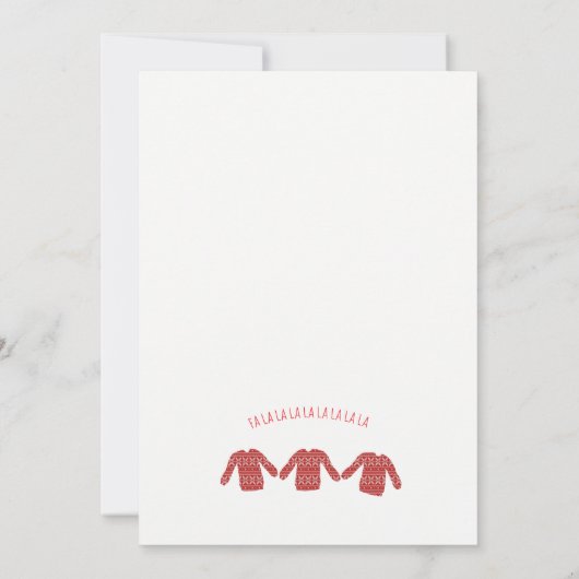 Oegly Sweater Kerstparty-uitnodiging Kaart (Achterkant)