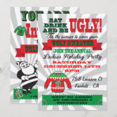 Oegly sweater Kerstparty Uitnodigingen (Voorkant / Achterkant)