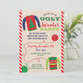 Oegly Sweater Party Feestdagen Uitnodigen Kaart (Staand voorkant)