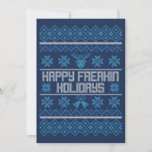 Oegly Sweater Party Invitations Kaart (Achterkant)