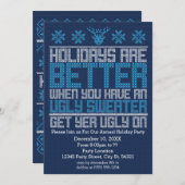 Oegly Sweater Party Invitations Kaart (Voorkant / Achterkant)