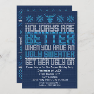 Oegly Sweater Party Invitations Kaart