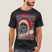 Oegly Sweater T-shirt Black Santa Grappig party (Voorkant)
