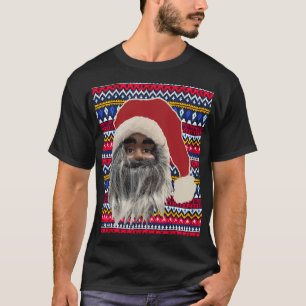 Oegly Sweater T-shirt Black Santa Grappig party