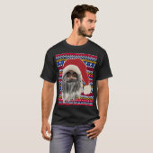 Oegly Sweater T-shirt Black Santa Grappig party (Voorkant volledig)