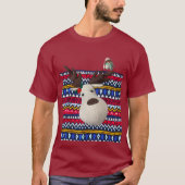 Oegly Sweater T-shirt Reindeer en grappige vogel p (Voorkant)