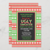 Oegly Sweater Word Art Kerstparty Uitnodiging (Voorkant / Achterkant)