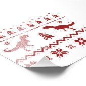 Oegly T-Rex Dinosaur kerstkeuter Foto Afdruk (Hoek)