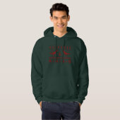 Oegly T-Rex Dinosaur kerstkeuter Hoodie (Voorkant volledig)
