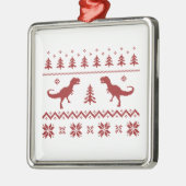 Oegly T-Rex Dinosaur kerstkeuter Metalen Ornament (Links)