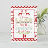 Oegly Tacky Sweater Kerstfeestdag Kaart (Staand voorkant)