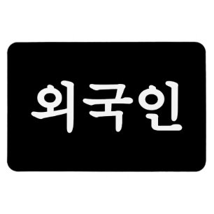 Oegugin 외 인   Koreaanse Hangul-taal Magneet