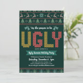 Oegziende kerstfeestdag in Sweater Party Hunter Gr Kaart (Staand voorkant)