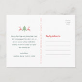 Oegziende kerstfeestdag in Sweater Party Hunter Gr Uitnodiging Briefkaart (Achterkant)