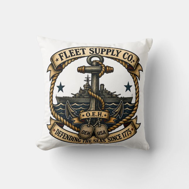 OEH - Vlootbenodigdheden. Navy Heritage Kussen (Voorkant)
