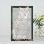 Oehoe (Bubo virginianus), volledig lichaam Briefpapier (Staand voorkant)