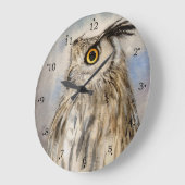 Oehoe Wildlife Kunst Grote Klok (Hoek)