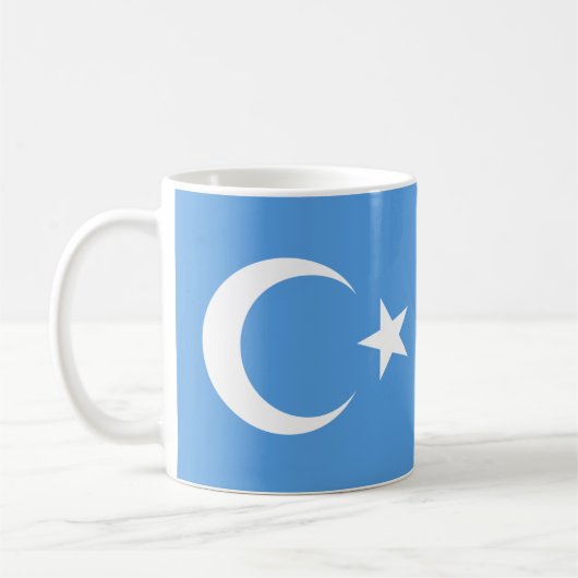 Oeigoer/Oost-Turkestan Vlag Koffiemok (Links)