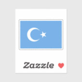 Oeigoer/Oost-Turkestan Vlag Sticker (Vel)