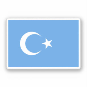 Oeigoer/Oost-Turkestan Vlag Sticker