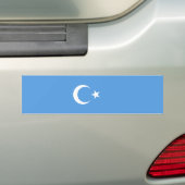 Oeigoerse vlag van Oost-Turkistan (Oeigoer) Bumpersticker (Op auto)