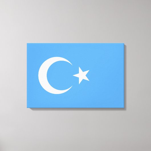 Oeigoerse vlag van Oost-Turkistan (Oeigoer) Canvas Afdruk (Voorkant)