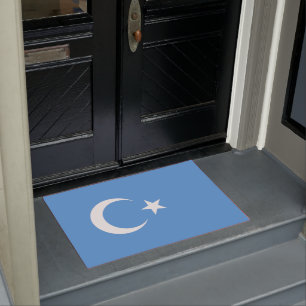 Oeigoerse vlag van Oost-Turkistan (Oeigoer) Deurmat