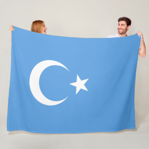 Oeigoerse vlag van Oost-Turkistan (Oeigoer) Fleece Deken