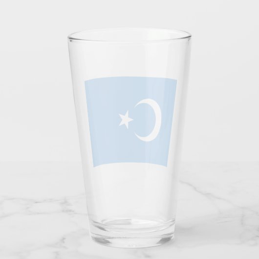 Oeigoerse vlag van Oost-Turkistan (Oeigoer) Glas (Achterkant)
