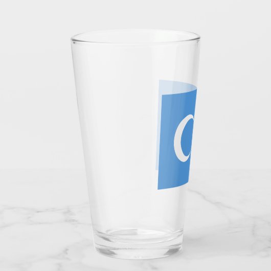 Oeigoerse vlag van Oost-Turkistan (Oeigoer) Glas (Rechts)