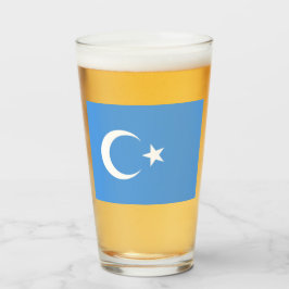 Oeigoerse vlag van Oost-Turkistan (Oeigoer) Glas