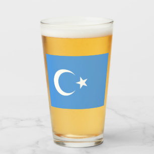 Oeigoerse vlag van Oost-Turkistan (Oeigoer) Glas
