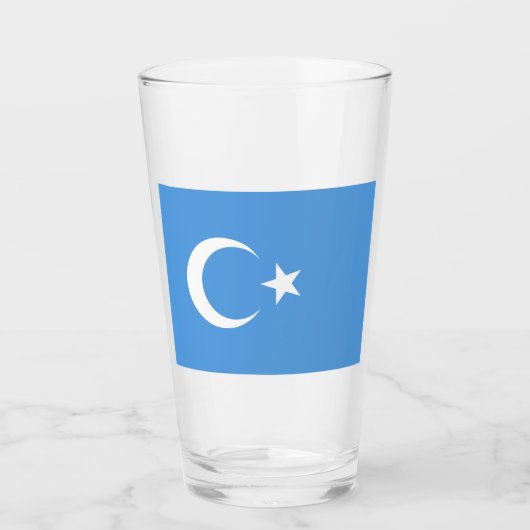 Oeigoerse vlag van Oost-Turkistan (Oeigoer) Glas (Voorkant)