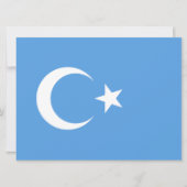 Oeigoerse vlag van Oost-Turkistan (Oeigoer) Kaart (Voorkant)