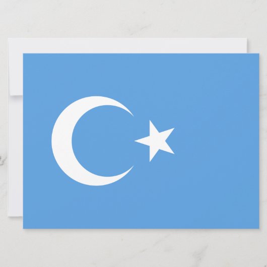 Oeigoerse vlag van Oost-Turkistan (Oeigoer) Kaart (Voorkant)
