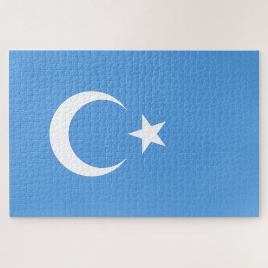 Oeigoerse vlag van Oost-Turkistan (Oeigoer) Legpuzzel (Horizontaal)