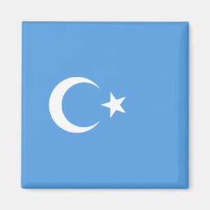 Oeigoerse vlag van Oost-Turkistan (Oeigoer) Magneet