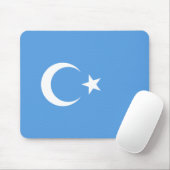 Oeigoerse vlag van Oost-Turkistan (Oeigoer) Muismat (Met muis)